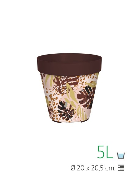 MACETA LISA 20 CM IML ANIMAL PRINT FLORAL