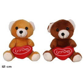OSITO PELUCHE CORAZON 12 CM 2 SURTIDOS