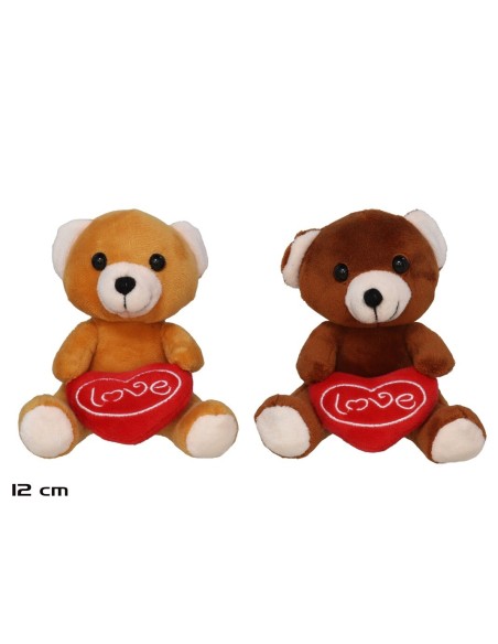 OSITO PELUCHE CORAZON 12 CM 2 SURTIDOS