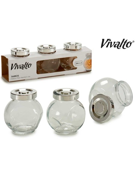 SET 3 BOTES VIDRIO 200ML