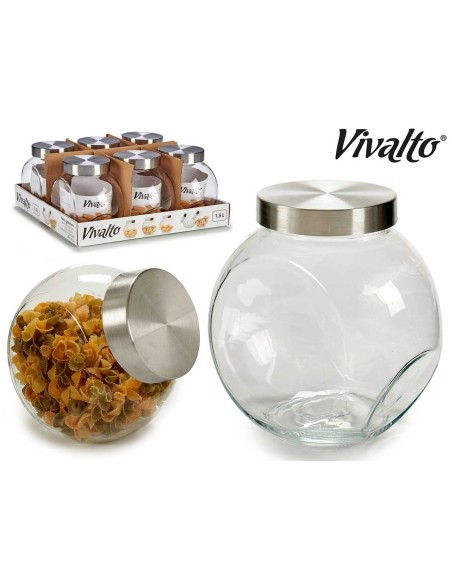 BOTE CRISTAL GALLETERO 1,5L TAPA ACERO