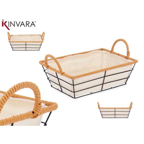 CESTA ASAS METAL RECTANGULAR