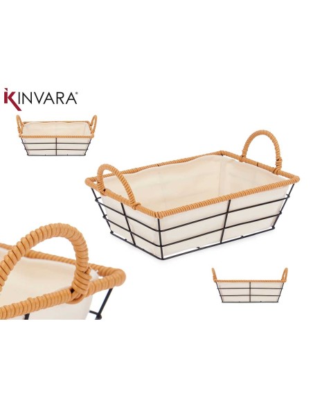 CESTA ASAS METAL RECTANGULAR