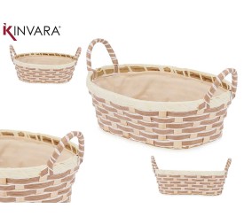 CESTA ASAS TRENZADO OVALADA 21 x 30 x 14 cm.