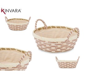 CESTA ASAS TRENZADO REDONDA 23x26,5x12,5 cm.