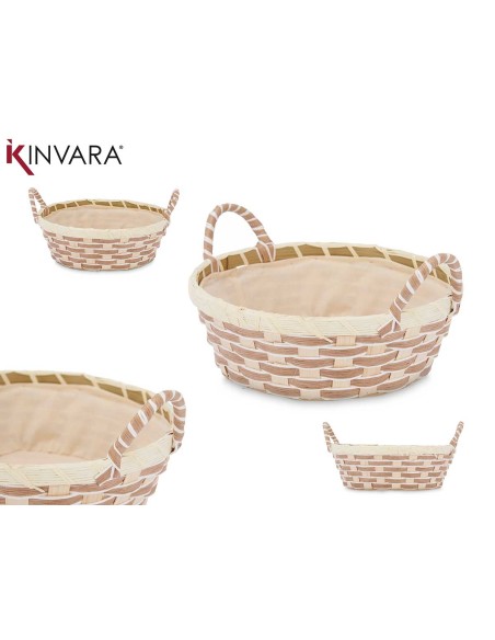 CESTA ASAS TRENZADO REDONDA 23x26,5x12,5 cm.