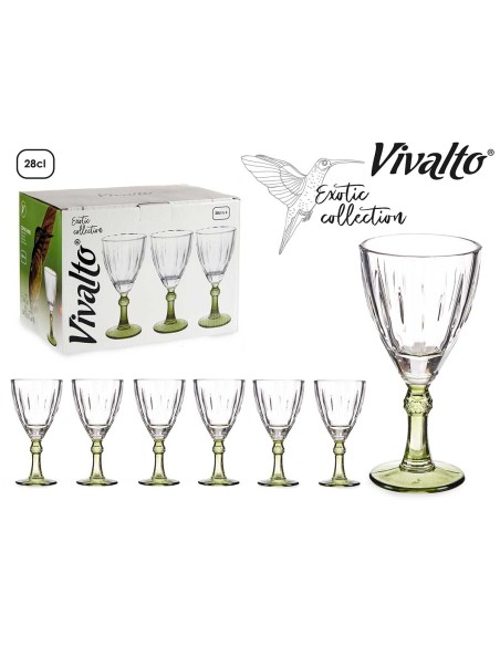 COPA VINO COLOR VERDE 275ML (1Unid)