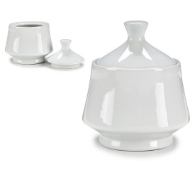 AZUCARERO PORCELANA BLANCA 400ML 10x10x11cm.