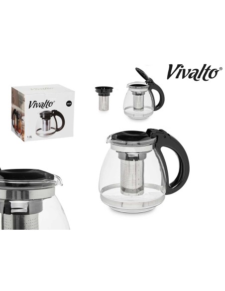 JARRA TETERA 1,5 L NEGRA 14x20x16 cm.