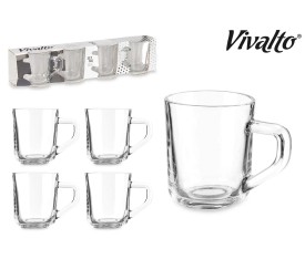 TAZAS VIDRIO CAFE CON ASA 80ML (1 Unidad)