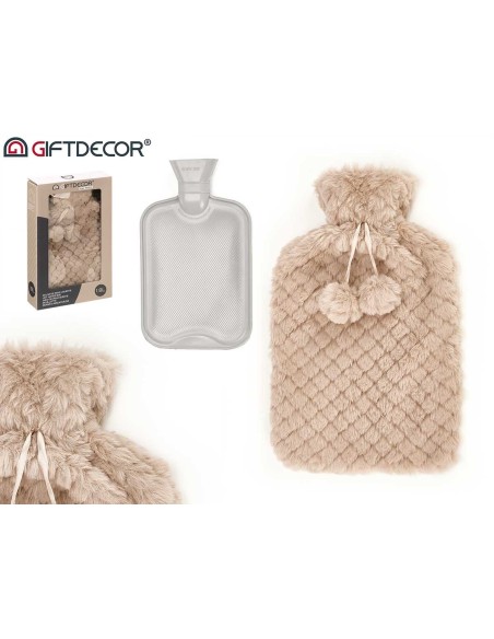 BOLSA AGUA 1.8L FUNDA PELO BEIS