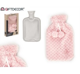 BOLSA AGUA 1.8L FUNDA PELO ROSA