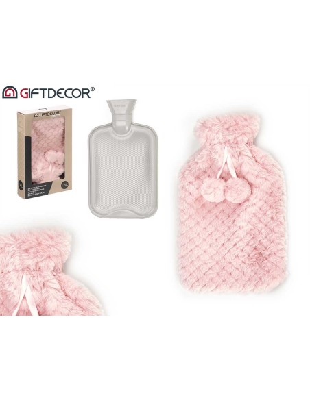 BOLSA AGUA 1.8L FUNDA PELO ROSA