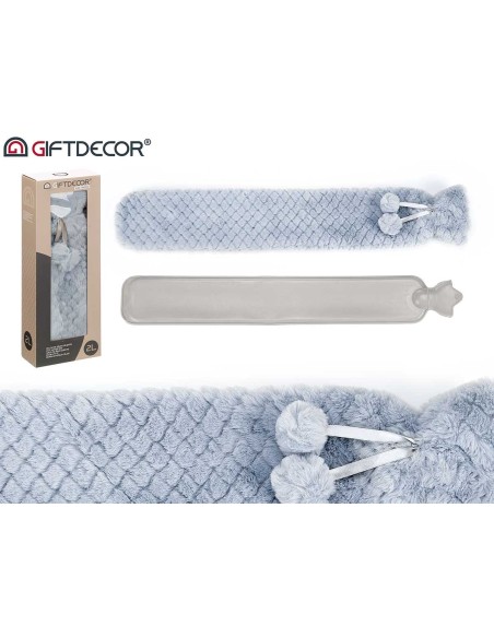 BOLSA AGUA LARGA 2L FUNDA PELO GRIS