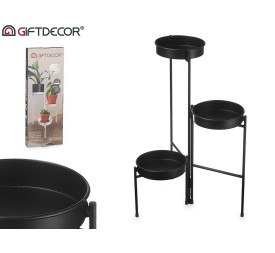 ESTANTE TRES ALTURAS NEGRA 32x46x61,5 cm.