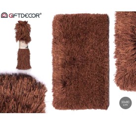 ALFOMBRA PELO MARRON 50X80CM