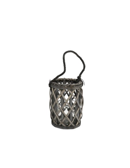 PORTAVELAS C/VASO CRISTAL ASPE 20X12CM