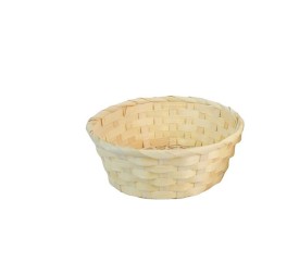 CESTA BAMBU NATURAL REDONDA L 20x20x8 cm.