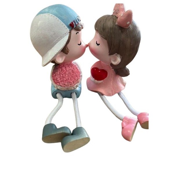 FIGURA DECORACION PAREJA ENAMORADOS BESO 19cm