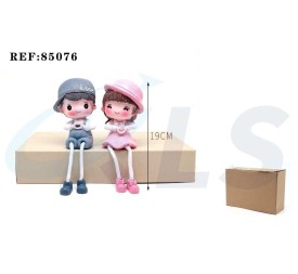 FIGURA DECORACION PAREJA ENAMORADOS 19cm