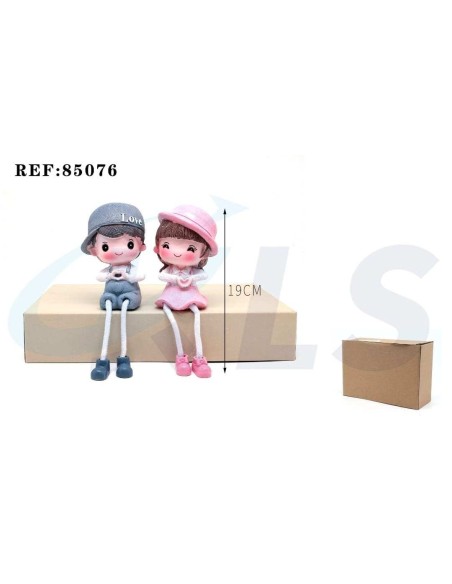 FIGURA DECORACION PAREJA ENAMORADOS 19cm