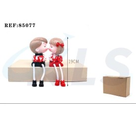 FIGURA DECORACION PAREJA ENAMORADOS 19cm