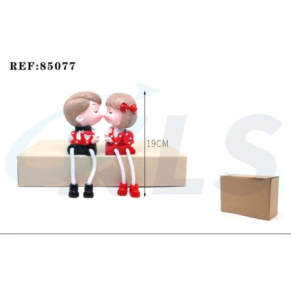 FIGURA DECORACION PAREJA ENAMORADOS 19cm