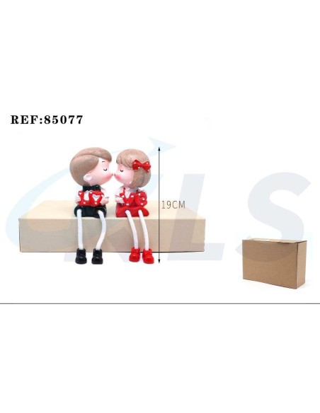 FIGURA DECORACION PAREJA ENAMORADOS 19cm