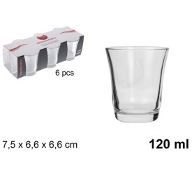 VASOS CRISTAL CAFÉ CORTADO 120 ML(6 Unidades)