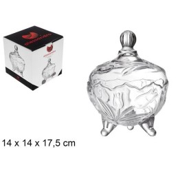 BOMBONERA CRISTAL TOKIO 14 X 17,5 CM