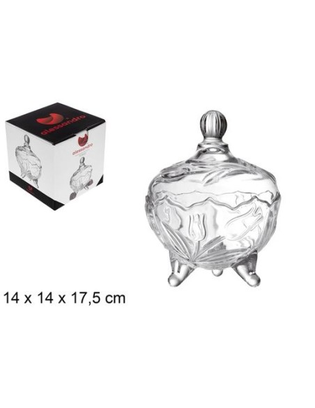 BOMBONERA CRISTAL TOKIO 14 X 17,5 CM