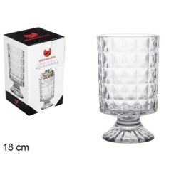 FLORERO CRISTAL AQUAMARINE 18 CM