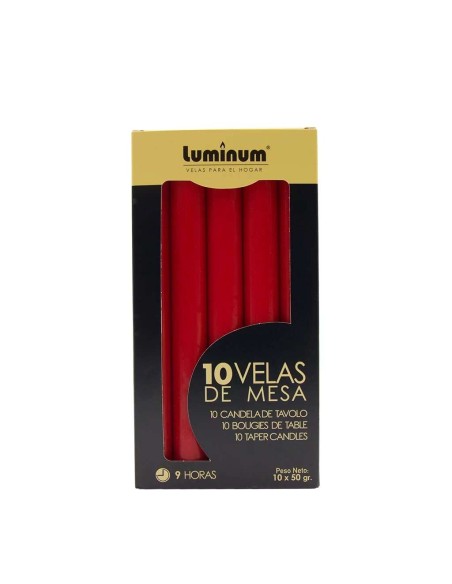 ESTUCHE 10 VELAS CIL. ROJO LUMINIUM ESTUCHE 10 VELAS CIL. ROJO LUMINIUM