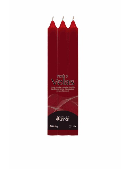 PACK 3 VELAS CIRIO BURDEOS PACK 3 VELAS CIRIO BURDEOS