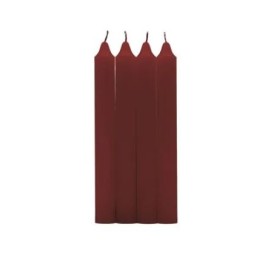 PACK 4 VELAS CILINDRICAS BURDEOS