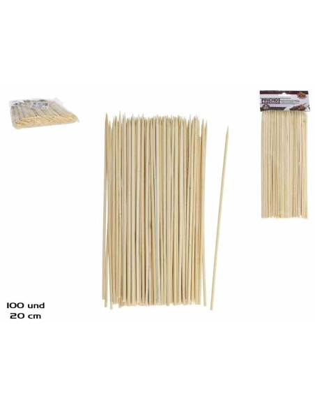 PINCHOS BAMBU BARBACOA X100 - 20CM