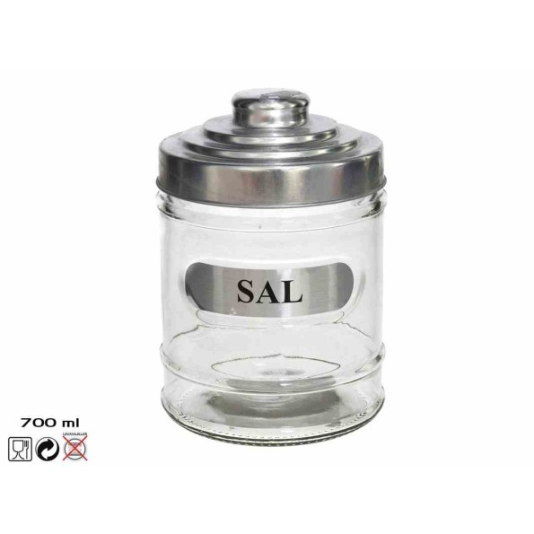 TARRO SAL  SILVER 700 ML CRISTAL