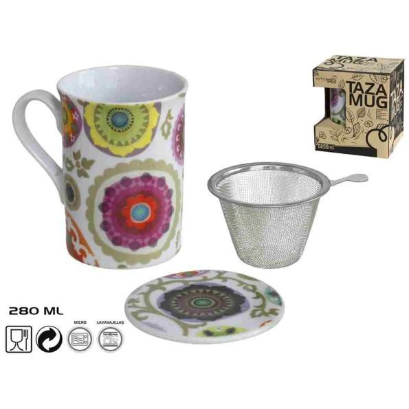 TAZA MUG OMEGA 280ML C/FILTRO Y TAPA