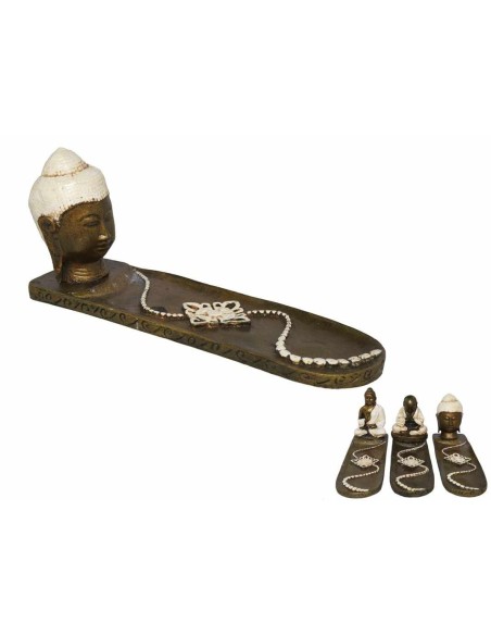 PORTA INCIENSO BUDA 30 CM BLANCO 3 STD