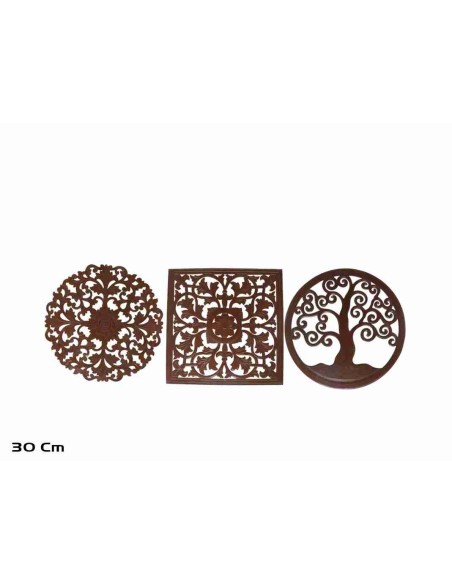 MANDALA 30 CM MARRON 3 STD