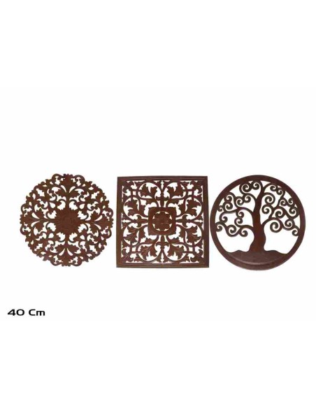 MANDALA 40 CM MARRON 3 STD