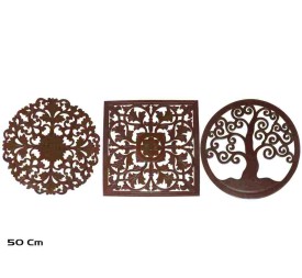 MANDALA 50 CM MARRON 3 STD