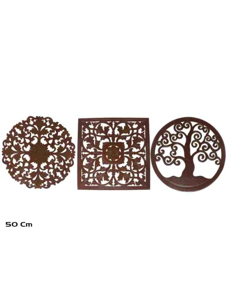 MANDALA 50 CM MARRON 3 STD
