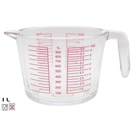 JARRA MEDIDORA CRISTAL 1000ML LINDA