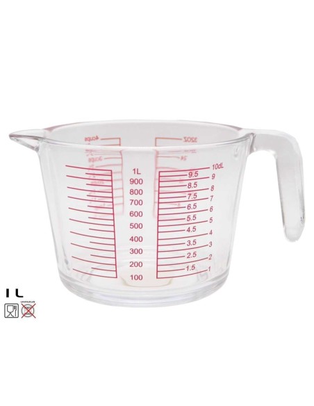 JARRA MEDIDORA CRISTAL 1000ML LINDA