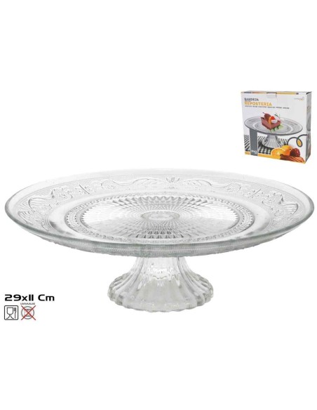 BANDEJA REPOSTERIA CON PIE 29X11CM