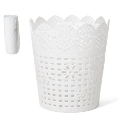 MACETA LUKA BLANCA 16X18  - PLASTICO-SUR