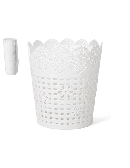 MACETA LUKA BLANCA 16X18  - PLASTICO-SUR