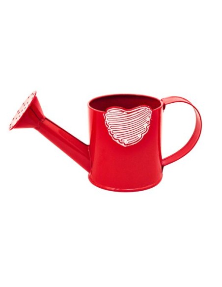 REGADERA METAL CORAZON ROJO PICC. D.8H8