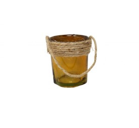 FLORERO 10X10 YUTE  NARANJA